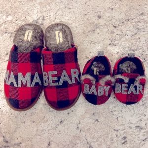 Mama Bear and Baby Bear Slippers